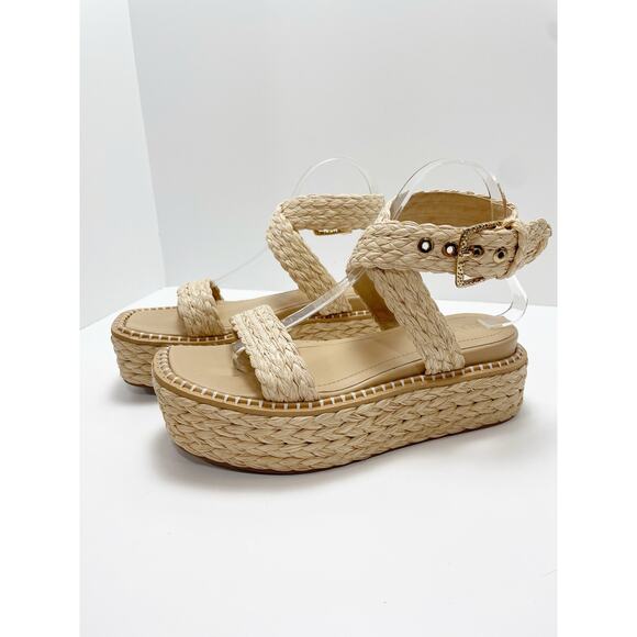 Ulla Johnson Gemma Flatform in Natural Straw Jute 38.5 - Picture 2 of 12